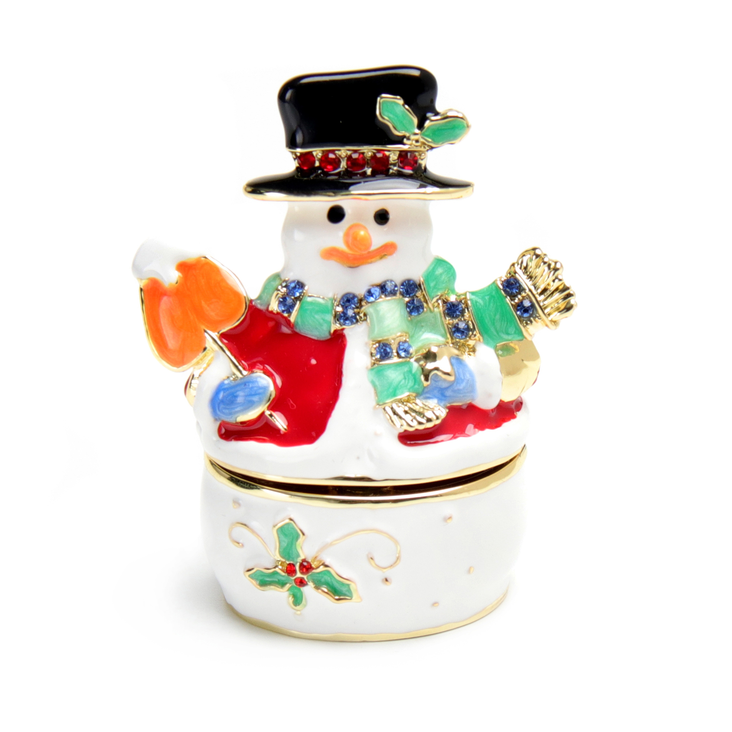 Christmas snowman trinket box